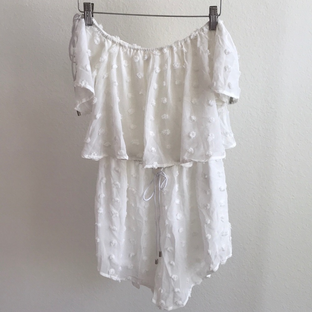 Swiss dot romper